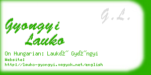 gyongyi lauko business card